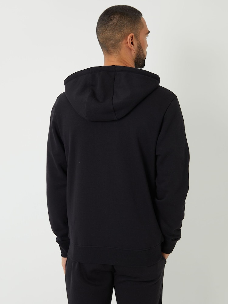 Threadbare Black Zip Through Hoodie - Image 2 of 5