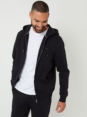 Threadbare Black Zip Through Hoodie - Image 4 of 5