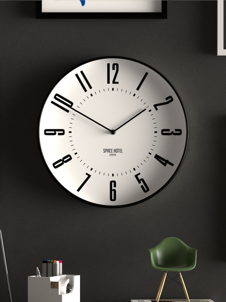 Space Hotel Black Mars Dog Wall Clock - Image 1 of 4