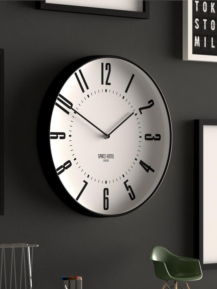 Space Hotel Black Mars Dog Wall Clock - Image 2 of 4