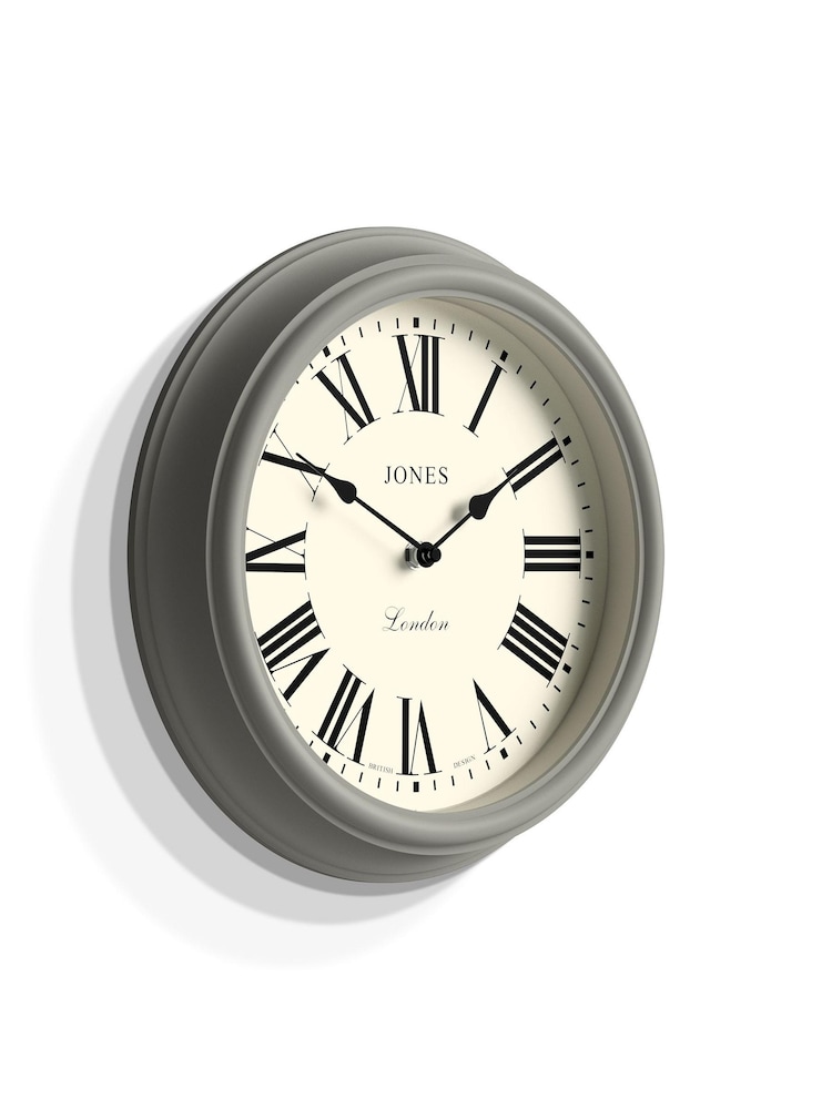 Jones Clocks Pepper Grey Venetian Moss Green Wall Clock - Image 2 of 4