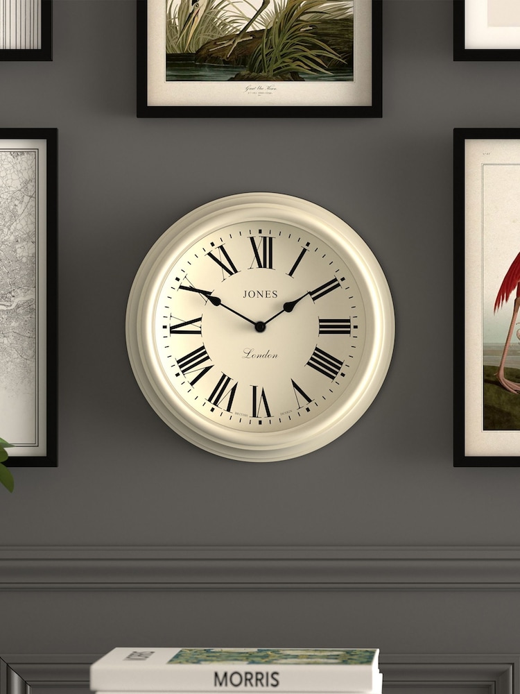 Jones Clocks Linen White Venetian Wall Clock - Image 1 of 4