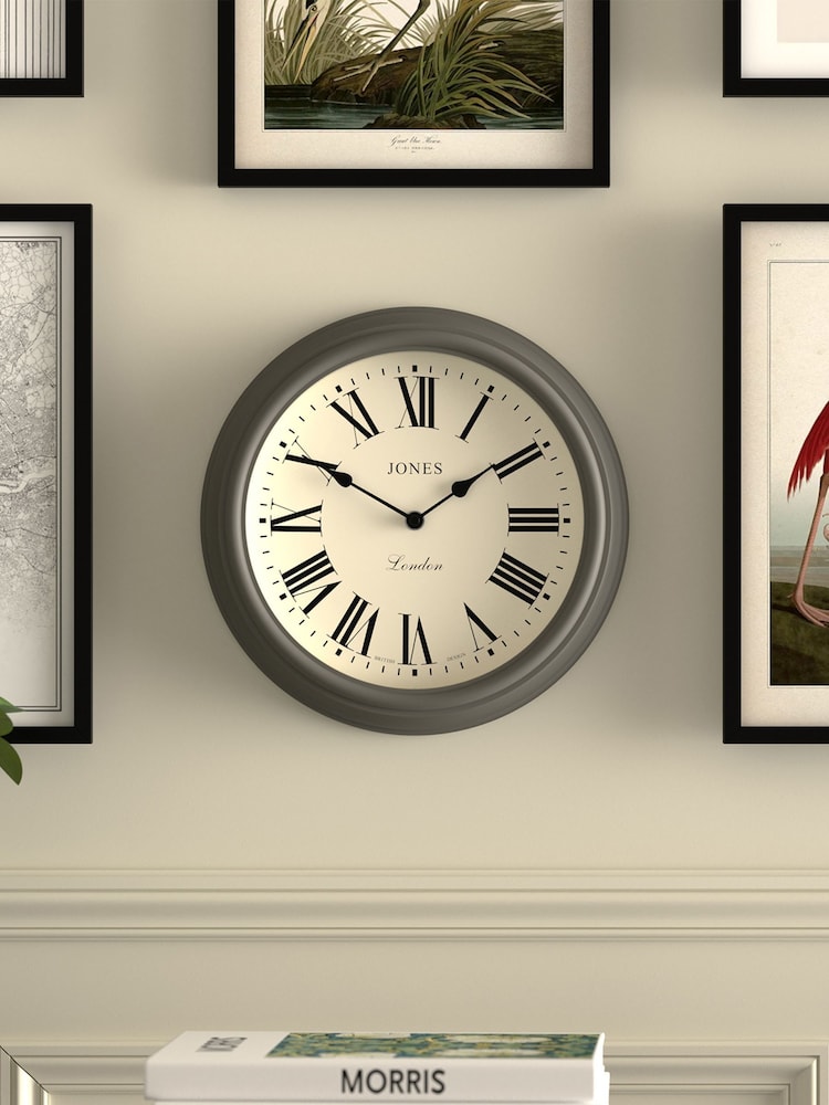 Jones Clocks Blizzard Grey Venetian Wall Clock - Image 1 of 4