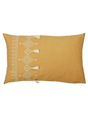 Furn Pritta 100% Cotton Embroidered Tasselled Cushion - Изображение 2 из 6