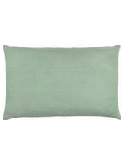 Furn Green Pritta 100% Cotton Embroidered Tasselled Cushion - Image 4 of 7