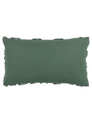 Furn Green Maeve Tonal Leopard Print Tufted 100% Cotton Cushion - Image 6 of 7