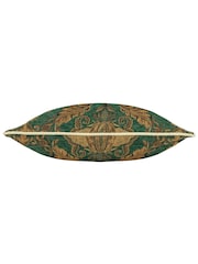 Riva Paoletti Green Shiraz Danmask Jacquard Floral Cushion - Image 3 of 5