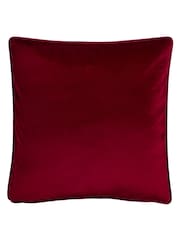 furn. Natural Jolly Santa Let It Snow Printed Piped Velvet Cushion - Image 2 of 4