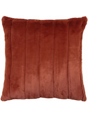 Riva Paoletti Rust Orange 45 x 45cm Empress Faux Fur Cushion - Image 1 of 6