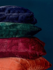 Riva Paoletti Rust Orange 45 x 45cm Empress Faux Fur Cushion - Image 5 of 6