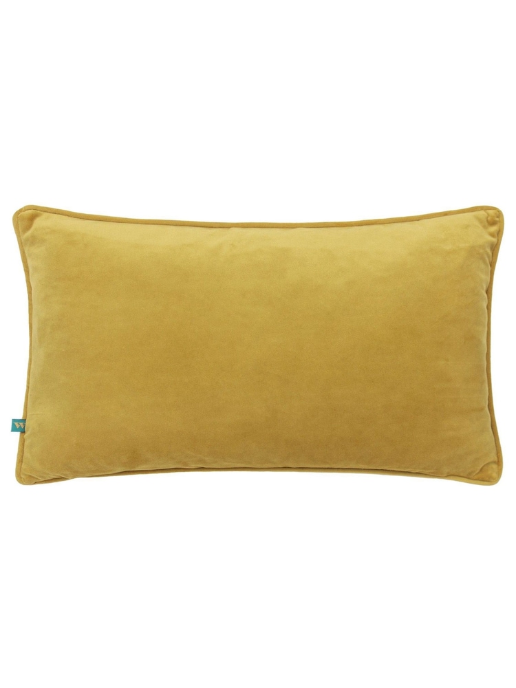 Wylder Black Dusk Leopard Rectangular Embroidered Piped Velvet Cushion - Image 2 of 6