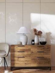 Dark Bronx Oak Effect 6 Drawer Chest of Drawers - Image 1 of 9