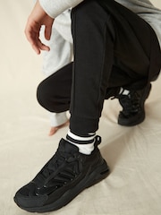 Black Elastic Lace Trainers - Image 3 of 9