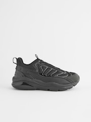 Black Elastic Lace Trainers - Image 5 of 9