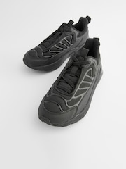 Black Elastic Lace Trainers - Image 6 of 9