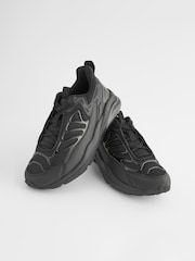 Black Elastic Lace Trainers - Image 7 of 9