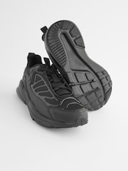Black Elastic Lace Trainers - Image 8 of 9