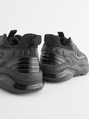 Black Elastic Lace Trainers - Image 9 of 9