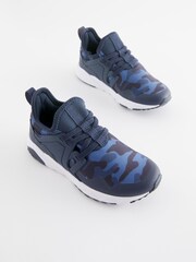 Blue Camouflage Elastic Lace Trainers - Image 1 of 5