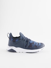 Blue Camouflage Elastic Lace Trainers - Image 2 of 5