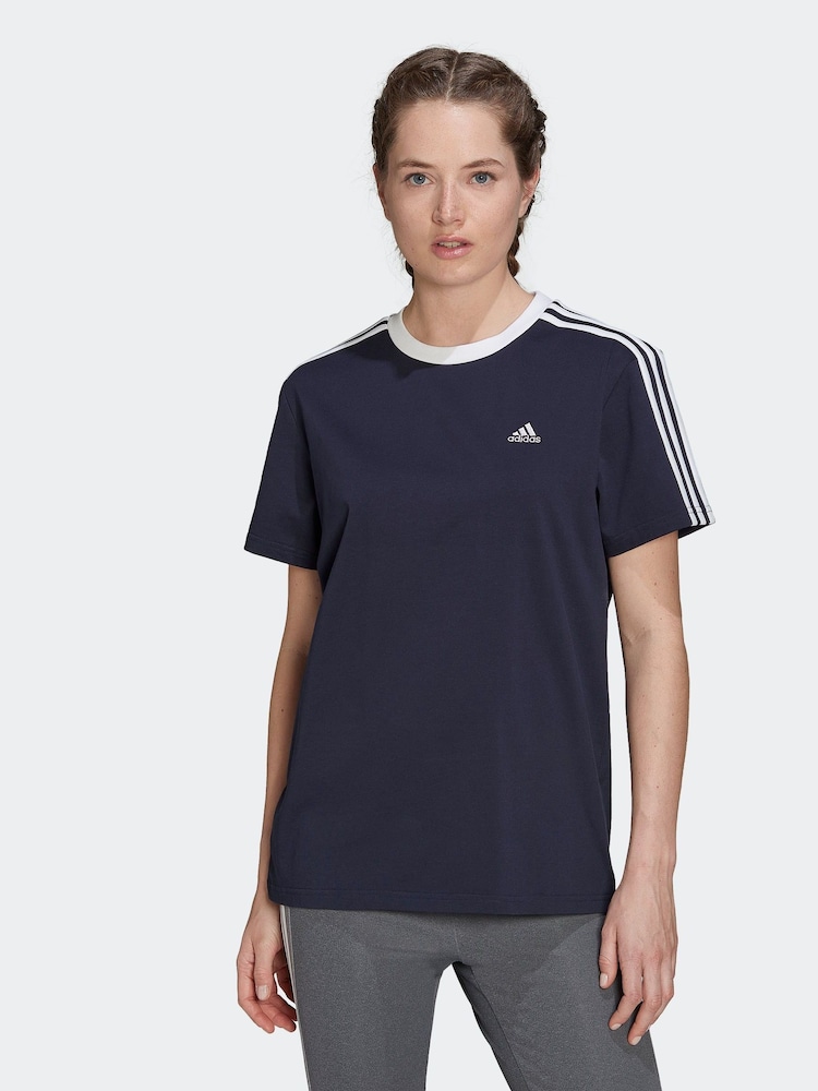 adidas Essentials T-Shirt mit 3 Streifen aus 100 % Baumwolle - Bild 1 von 7