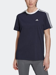 adidas Essentials T-Shirt mit 3 Streifen aus 100 % Baumwolle - Bild 4 von 7