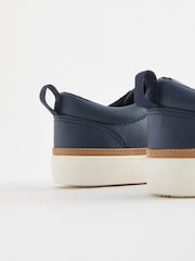 Navy Blue Touch Fastening Chevron Shoes - Image 7 of 8