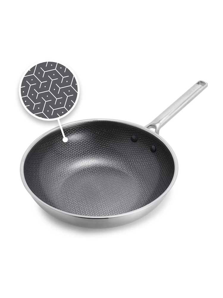 Green Pan Stainless Steel Apex Wok Pan 28cm - Image 1 of 1 Green Pan Stainless Steel Apex Wok Pan 28cm - Image 1 of 1