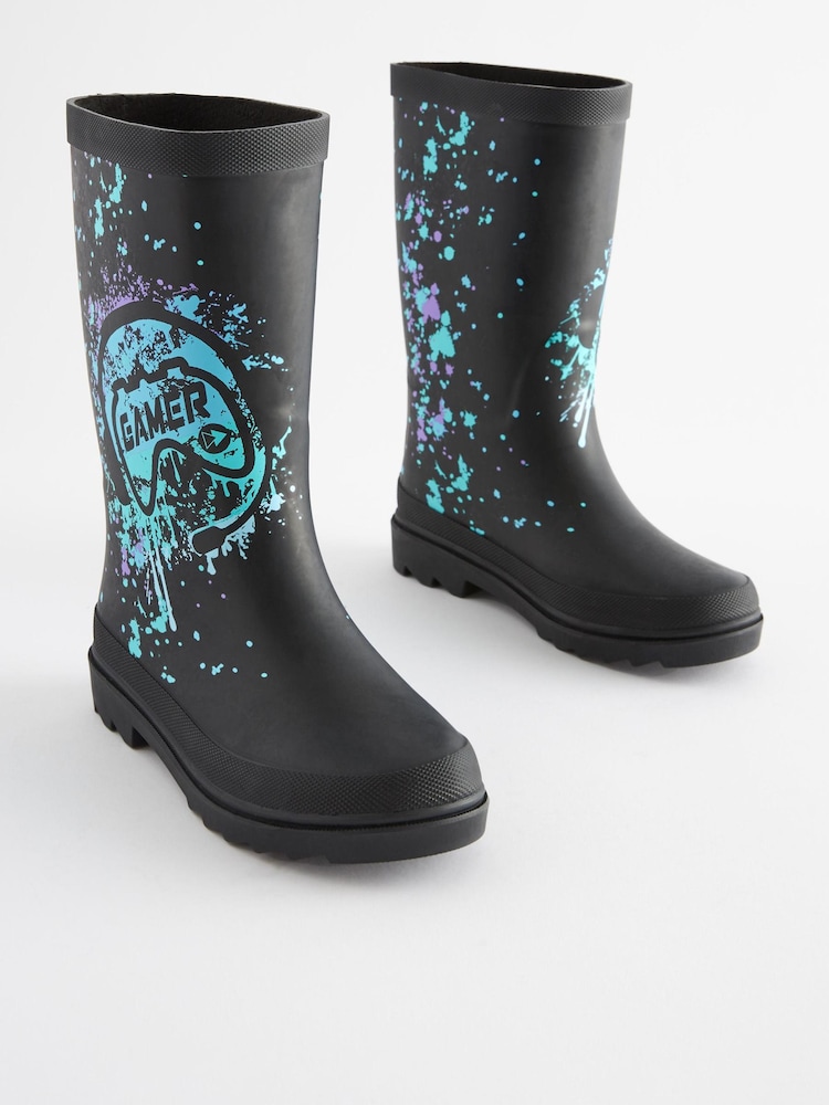 Gamer Farbspritzer/Mehrfarbig - Gummistiefel - Bild 1 von 5 Gamer Farbspritzer/Mehrfarbig - Gummistiefel - Bild 1 von 5