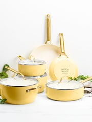 Green Pan 6 Piece Sunshine Yellow Padova Reserve Pan Set - Image 1 of 6