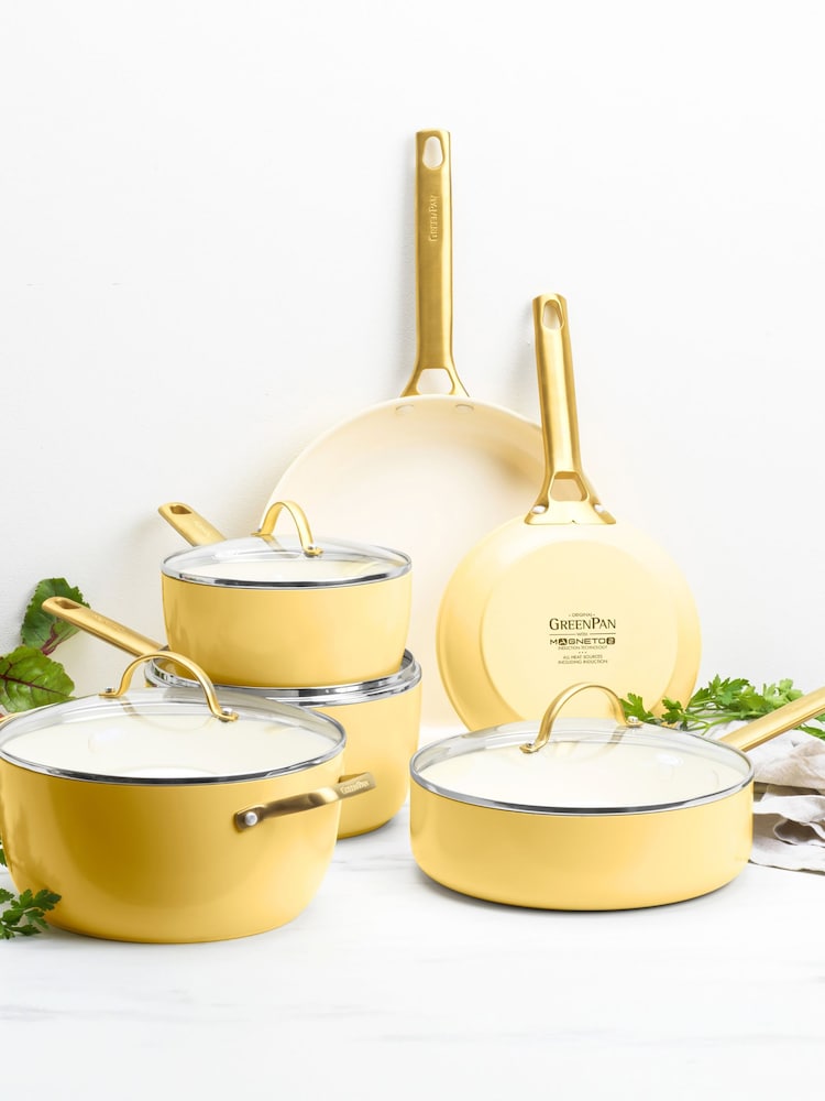 Green Pan 6 Piece Sunshine Yellow Padova Reserve Pan Set - Image 1 of 6 Green Pan 6 Piece Sunshine Yellow Padova Reserve Pan Set - Image 1 of 6