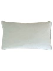 Wylder Tropics Grey Orient Chinoiserie Birds Digitally Printed Velvet Cushion - Image 3 of 4