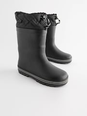 Mono Black Cuff Wellies - Image 1 of 5