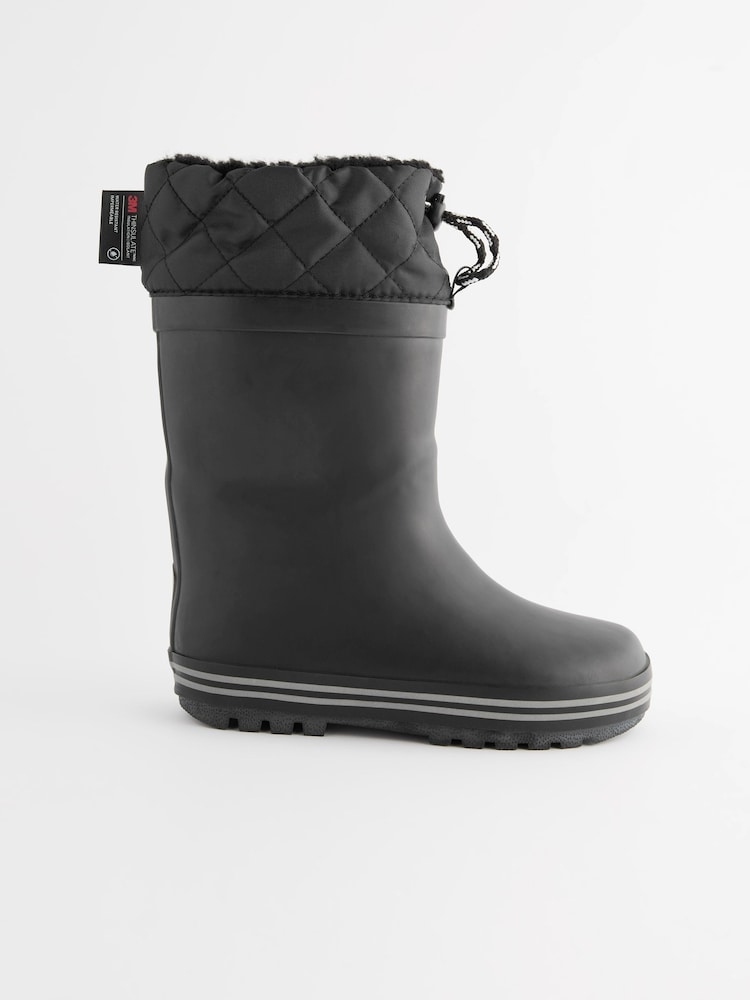 Mono Black Cuff Wellies - Image 2 of 5