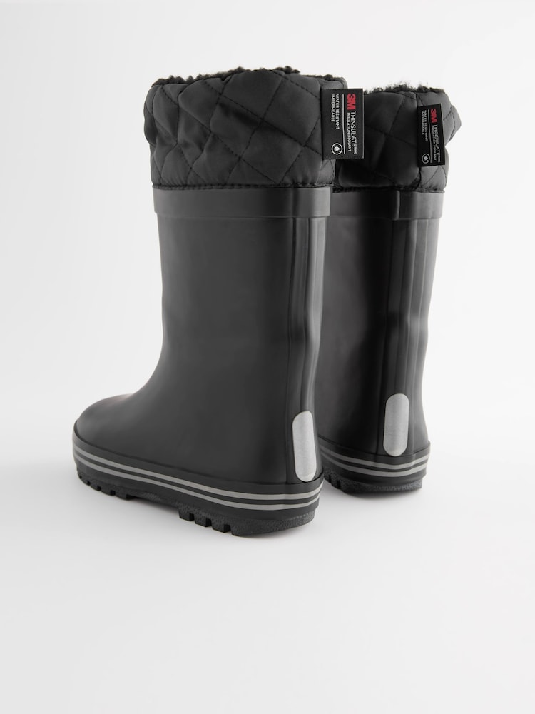 Mono Black Cuff Wellies - Image 3 of 5