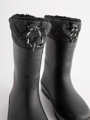 Mono Black Cuff Wellies - Image 4 of 5