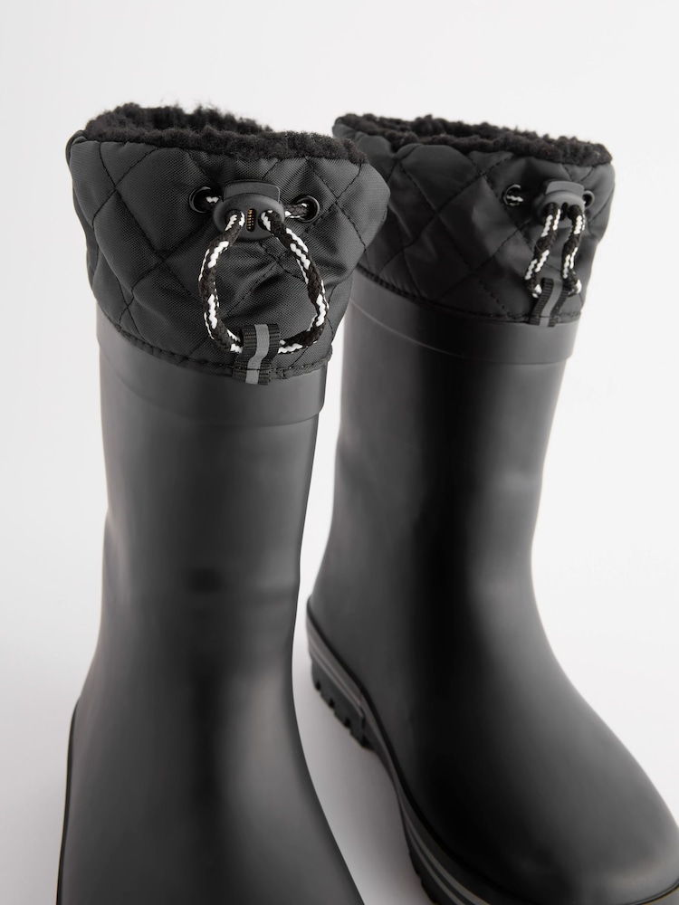 Mono Black Cuff Wellies - Image 4 of 5