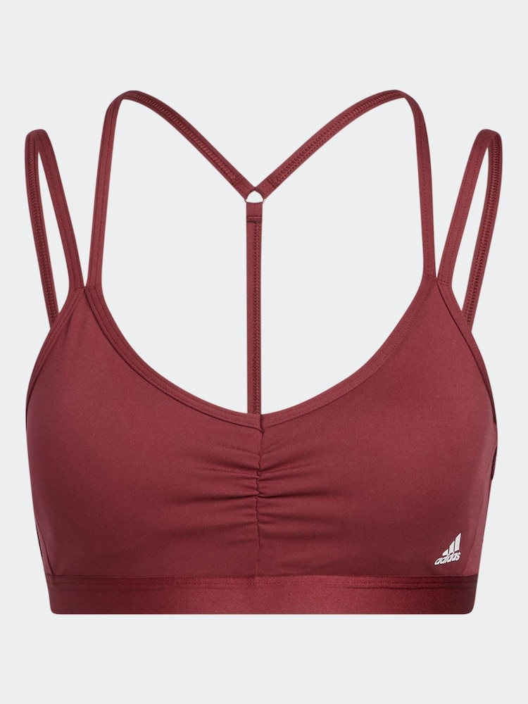 adidas Red Performance Training Yoga Essentials Light-support Bra - Image 7 of 7