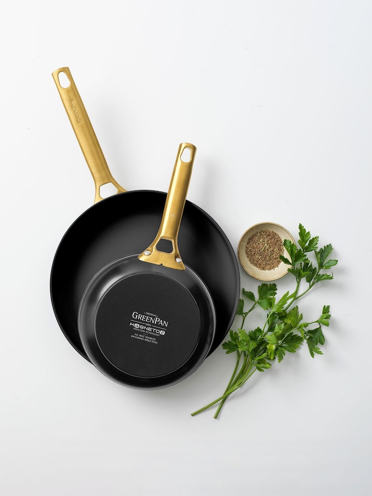 Green Pan Black 2 Piece Padova Reserve Frypan Set 20cm & 26cm - Image 1 of 5 Green Pan Black 2 Piece Padova Reserve Frypan Set 20cm & 26cm - Image 1 of 5