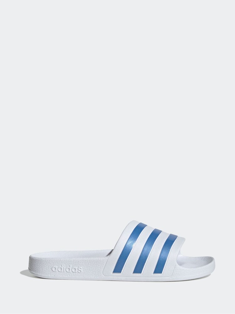 adidas Off White Adilette Aqua Sliders - Image 1 of 9