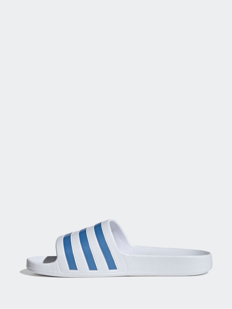 adidas Off White Adilette Aqua Sliders - Image 2 of 9