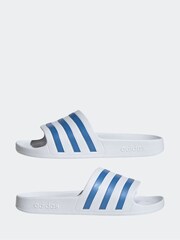 adidas Off White Adilette Aqua Sliders - Image 3 of 9