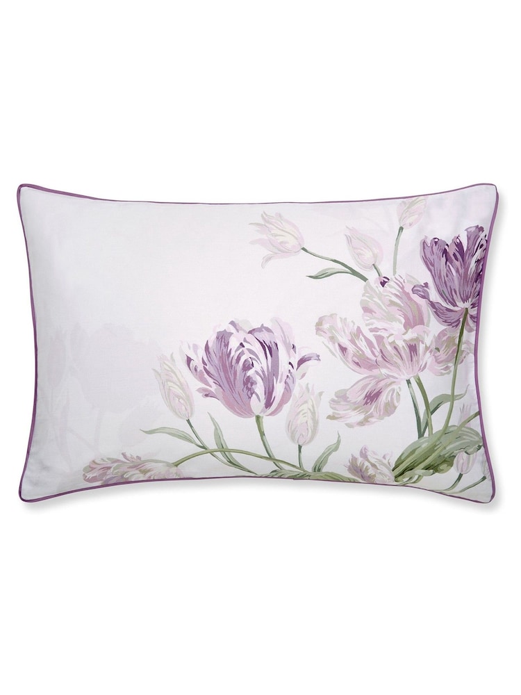 Laura Ashley Set of 2 Grape Purple 220 Thread Count Gosford 100% Cotton Pilowcase - Image 2 of 3