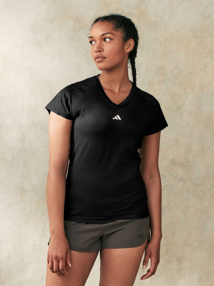 adidas Black Essential Minimal T-Shirt - Image 1 of 6