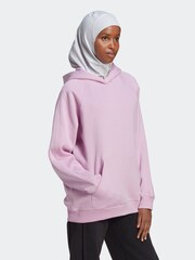 adidas Purple Sportswear All Szn Fleece Boyfriend Hoodie - Image 4 of 7