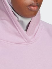 adidas Purple Sportswear All Szn Fleece Boyfriend Hoodie - Image 6 of 7