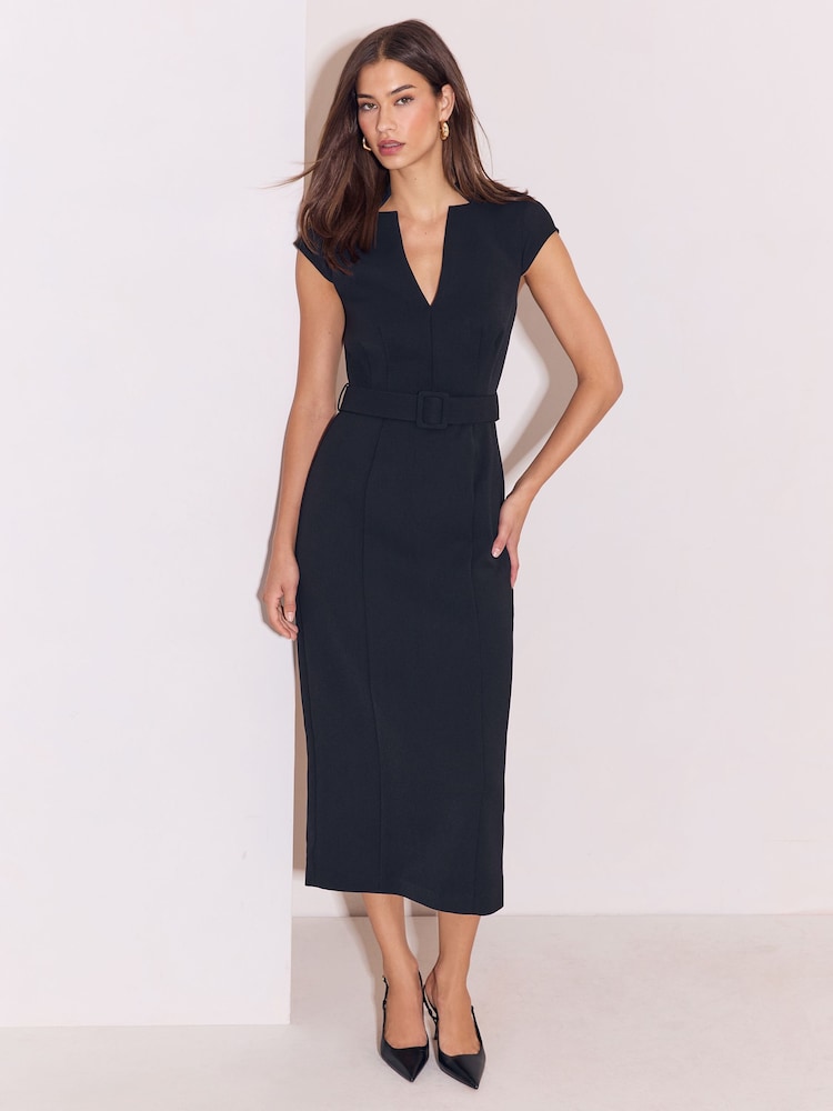 Lipsy Black Tipped Pencil Dress - Image 1 of 5