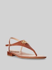 Lauren Ralph Lauren Ellington Leather Black Sandals - Image 1 of 4