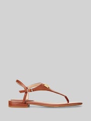 Lauren Ralph Lauren Ellington Leather Black Sandals - Image 2 of 4