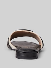 Lauren Ralph Lauren Alegra Canvas Leather Sliders - Image 3 of 4